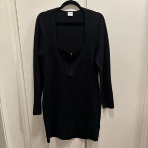 Abercrombie & Fitch Women’s XL Black Bodycon Knit Long Sleeve Dress